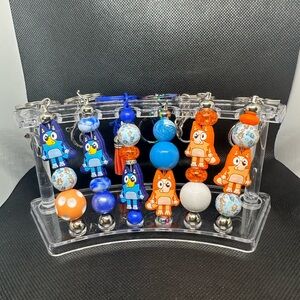 Handmade beaded keychains, sold individually.